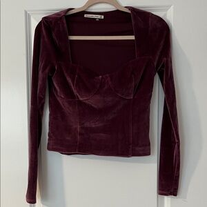 Abercrombie & Fitch Deep Burgundy Velvet Top